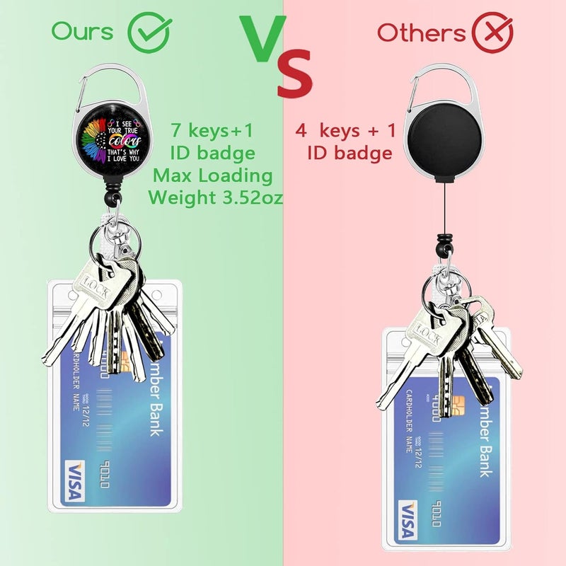 GIANCOMICS ID Badge Holder with Breakaway Lanyard, Retractable Badge Reel Heavy Duty, Autism Awareness Lanyards for ID Badges Ajustable, Teacher Nurse Work Office Gifts - Image 5